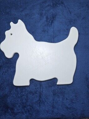 White Marble? Scottish Terrier Dog Cutout Cutting Board Trivet